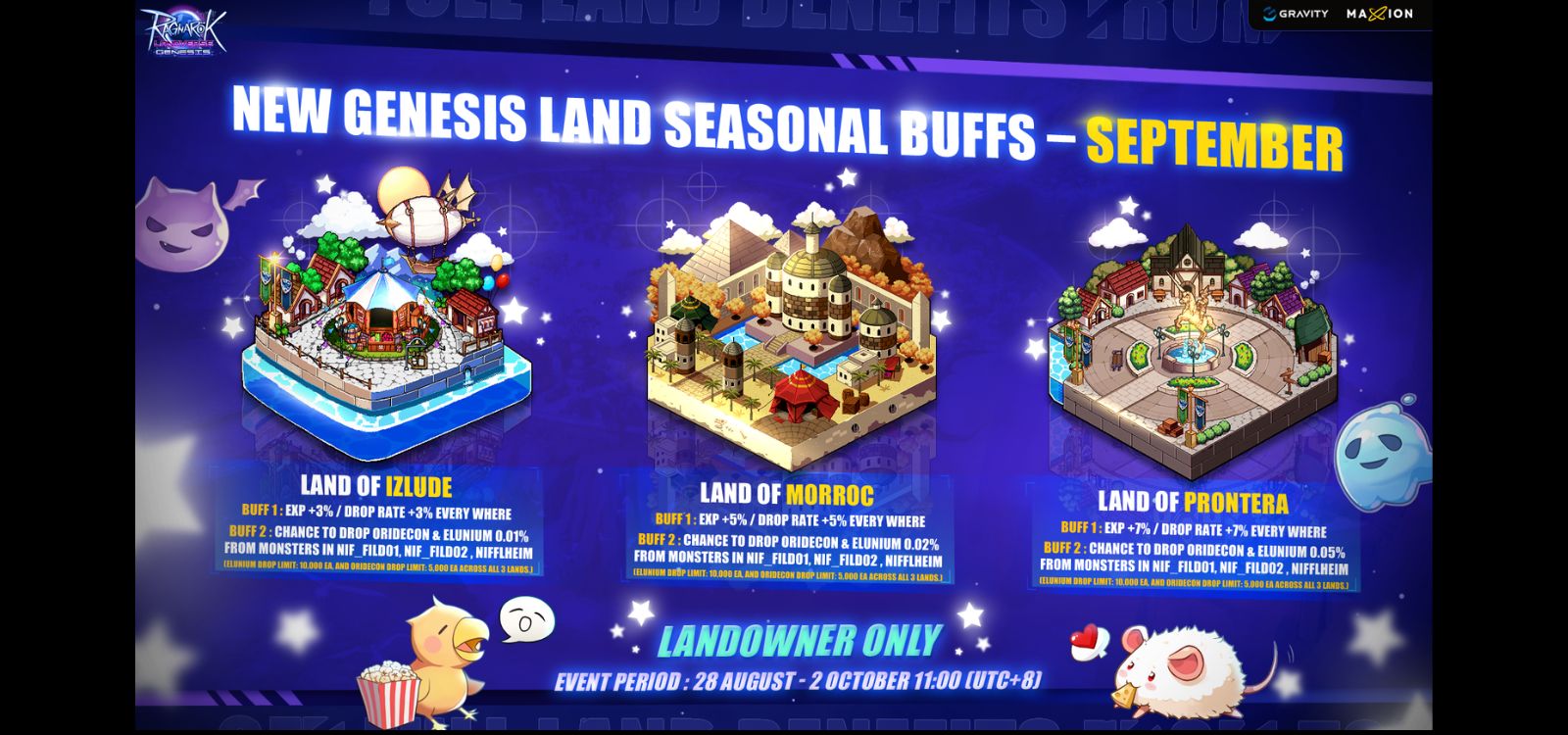 Ragnarok Landverse Genesis : Land Seasonal Buff September