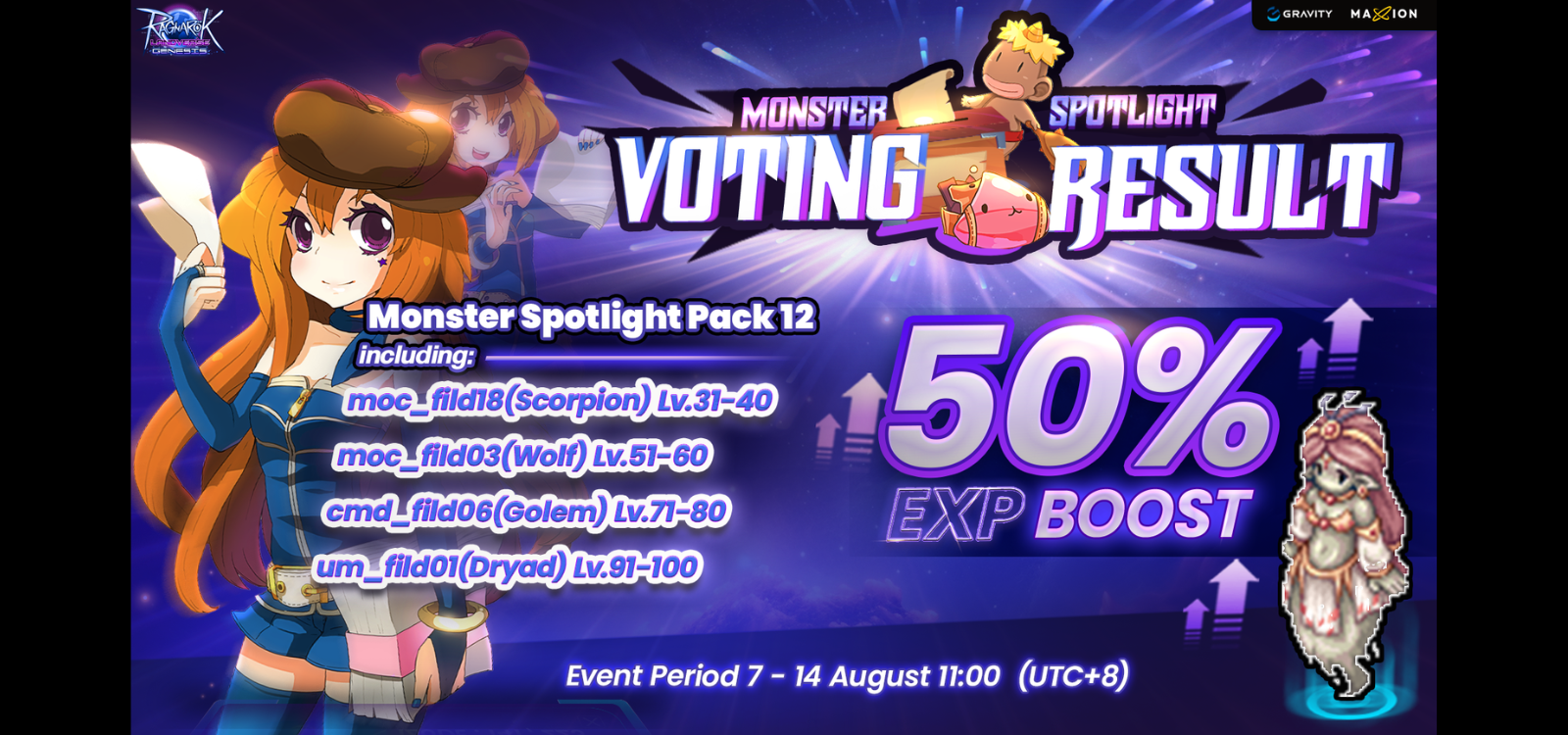 Ragnarok Landverse Genesis : Monster Spotlight 12 EXP+ 50%