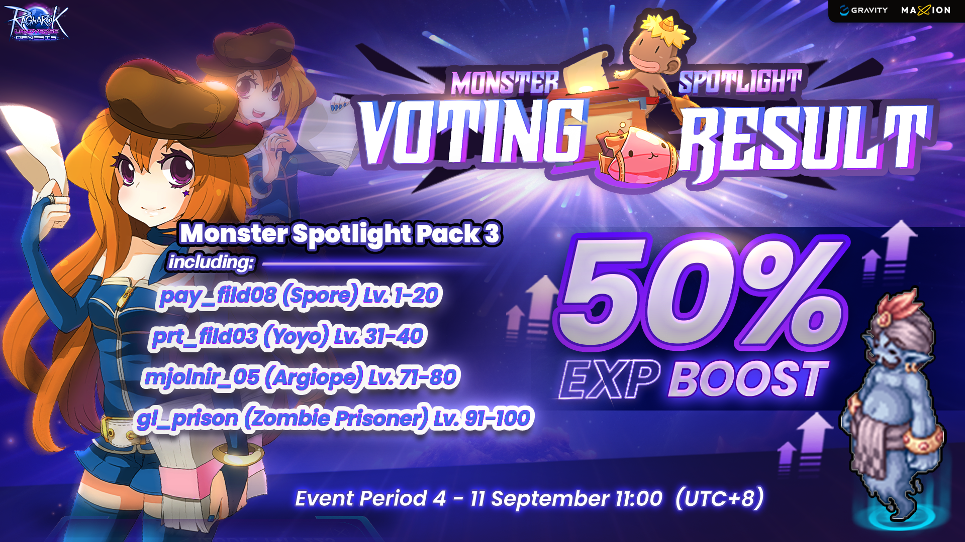Ragnarok Landverse Genesis : Monster Spotlight Voting Result 4 September 2025