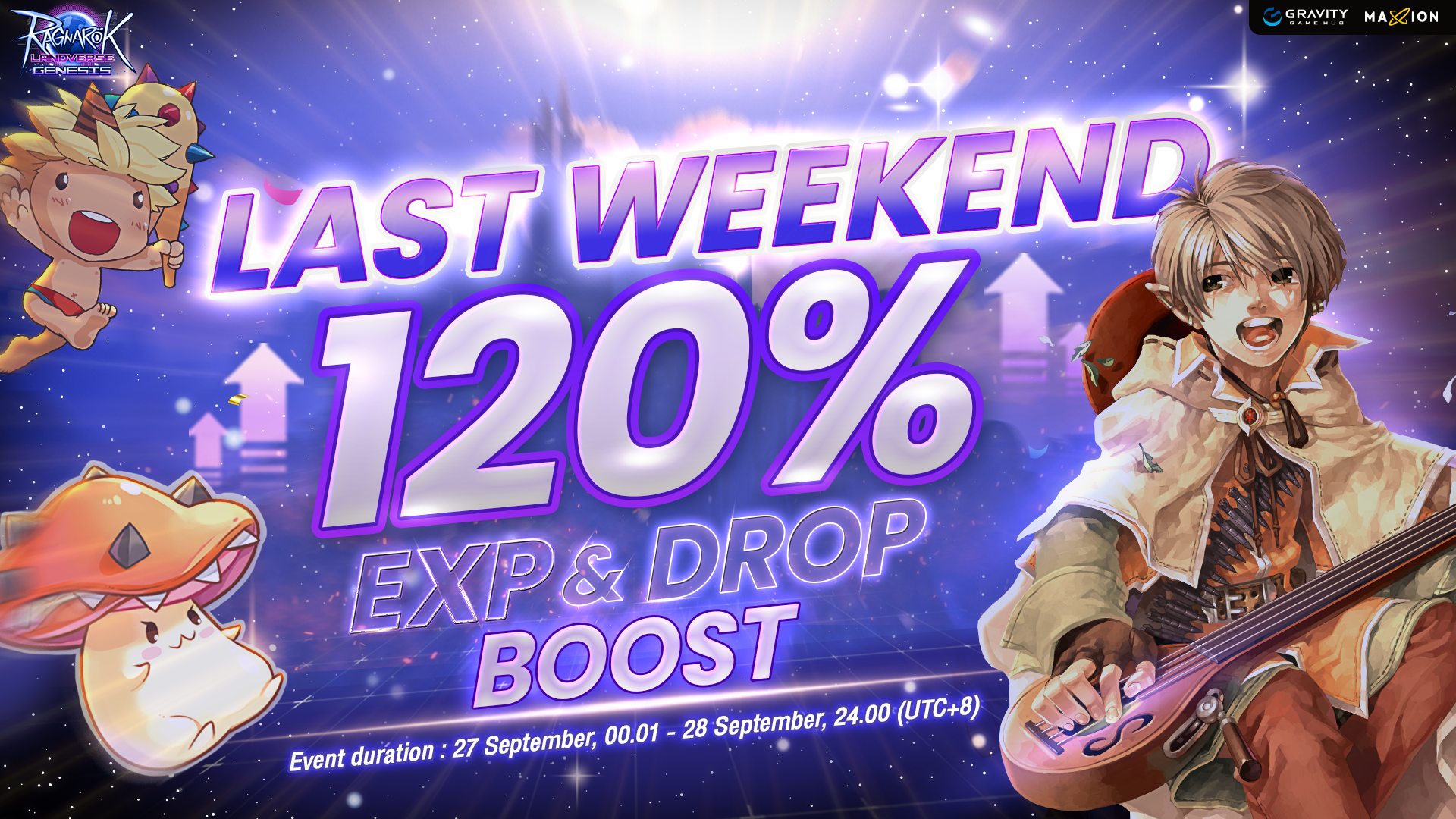 Ragnarok Landverse Genesis : WeekendEXP/DROP*20%