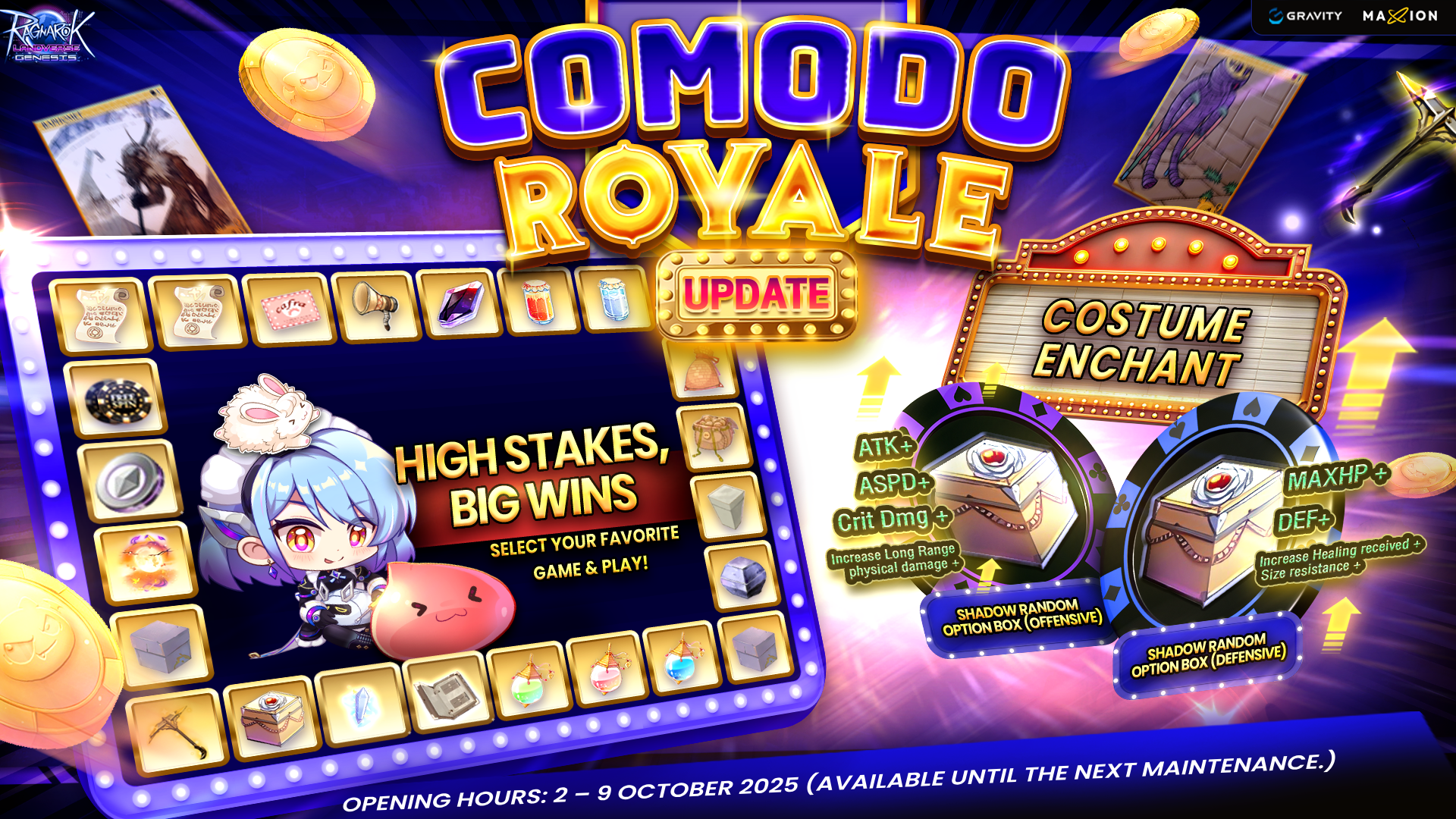 Ragnarok Landverse Genesis : Comodo Royale Update 2 October 2025
