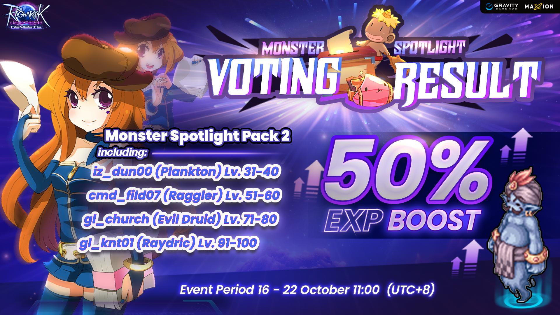 Ragnarok Landverse Genesis : Monster Spotlight 13 EXP+ 50%