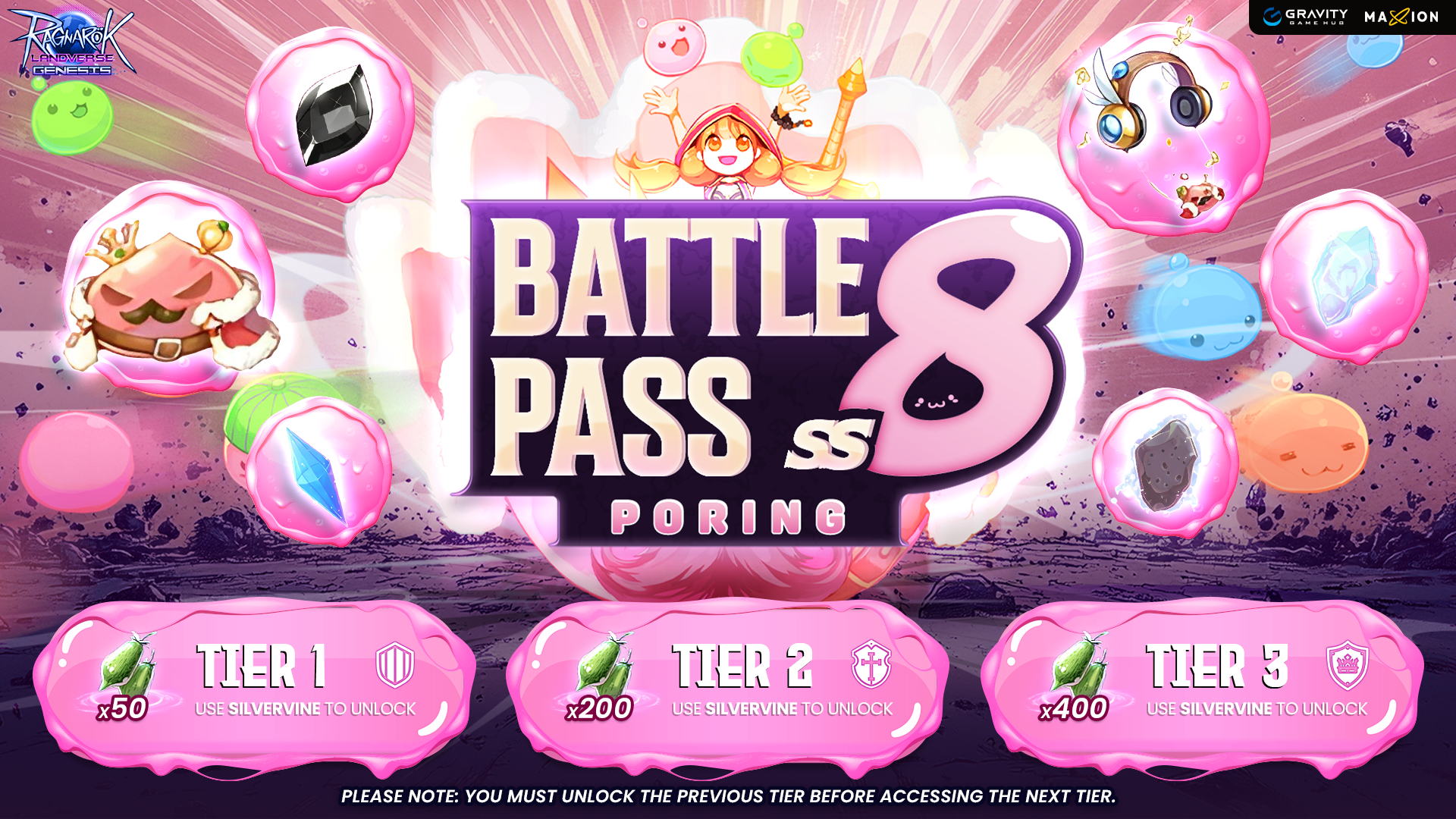 Ragnarok Landverse Genesis : Battle Pass 8 : Poring