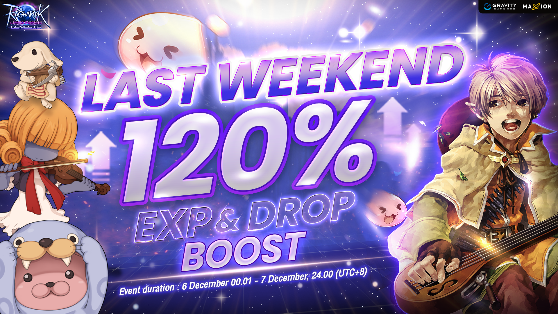 Ragnarok Landverse Genesis : Weekend EXP/DROP+20%