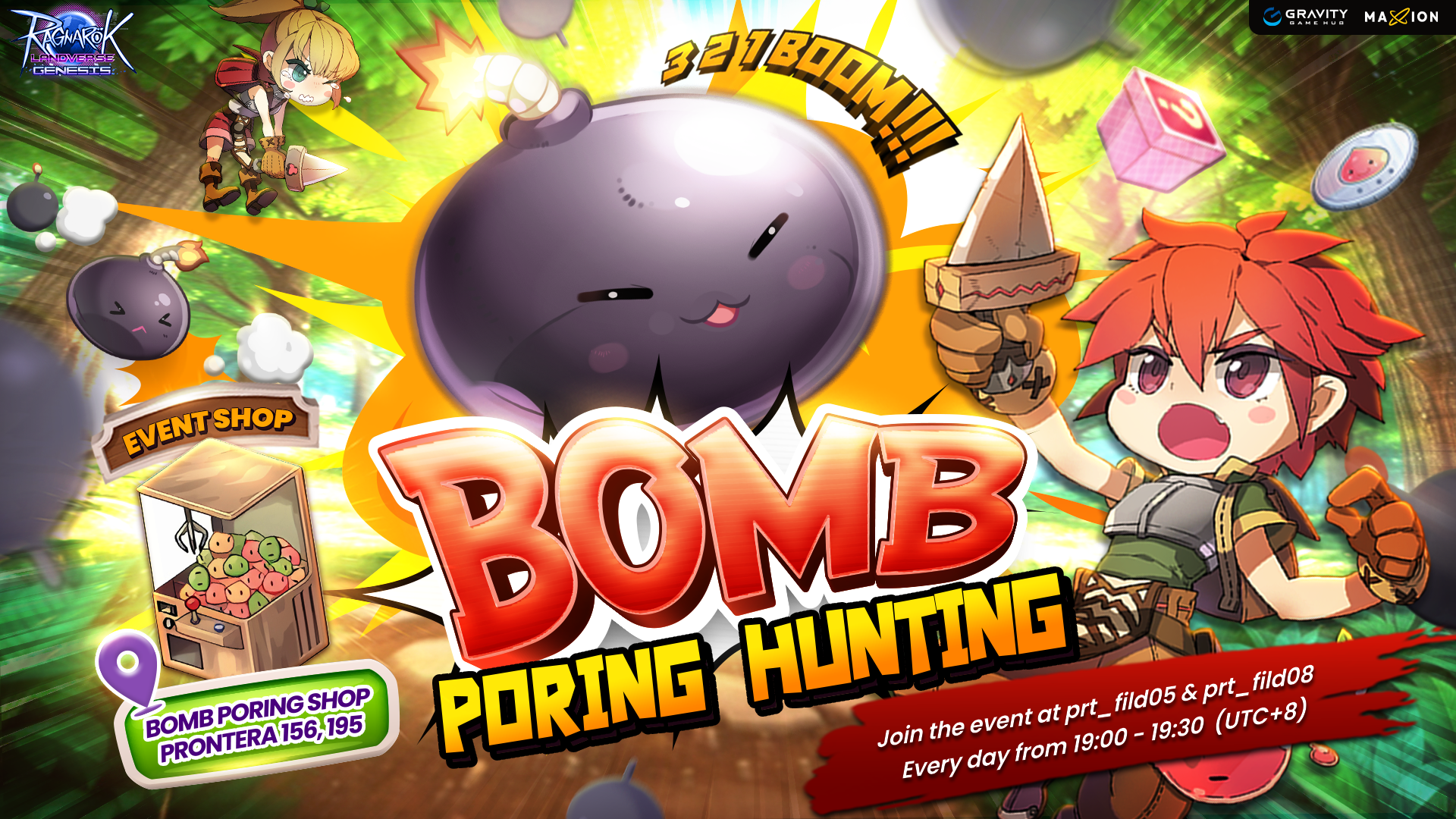 Ragnarok Landverse Genesis : Bomb Poring Hunting