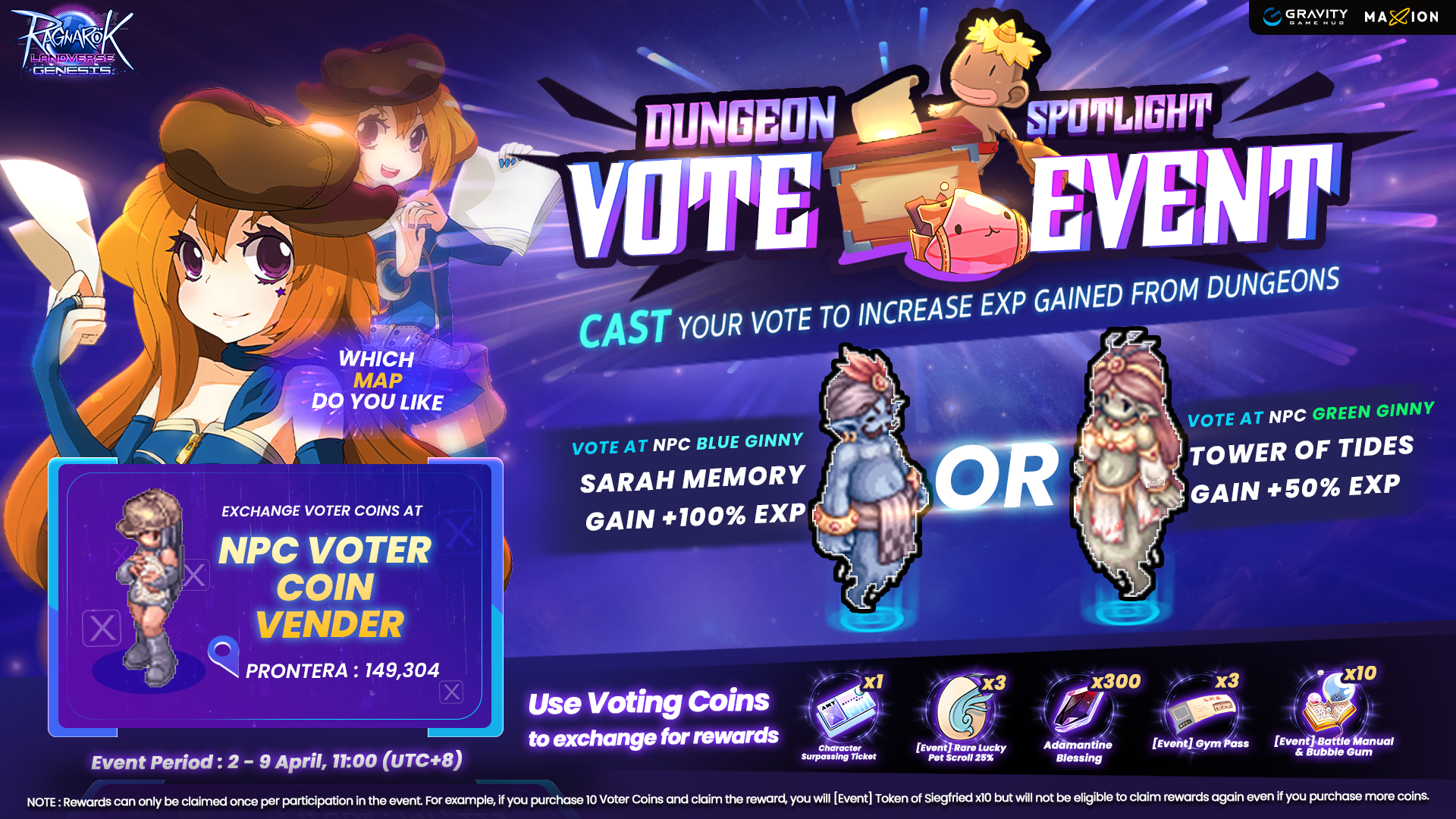 Ragnarok Landverse Genesis : Dungeon Spotlight Vote