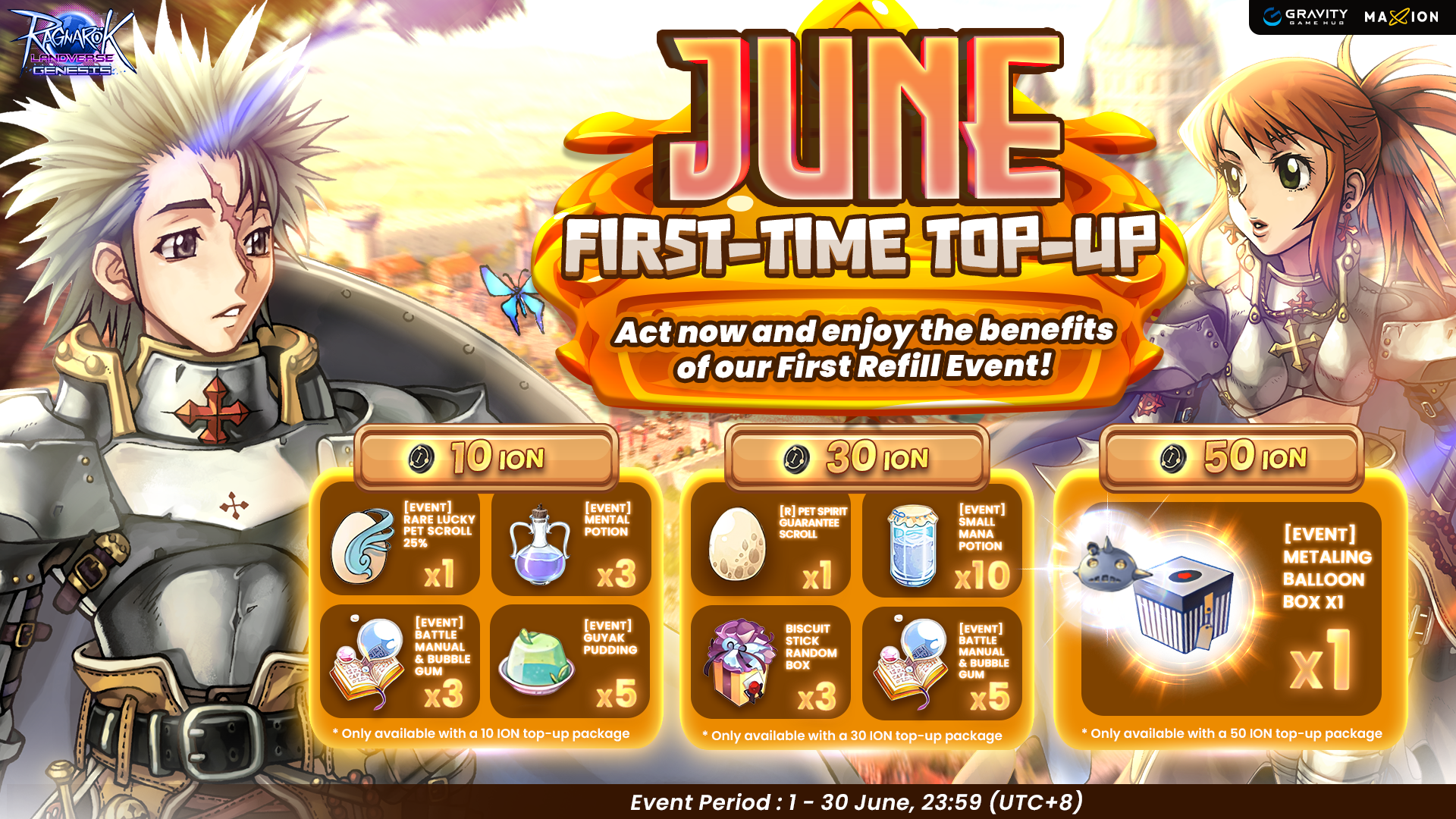 Ragnarok Landverse Genesis : June First Time Top-up