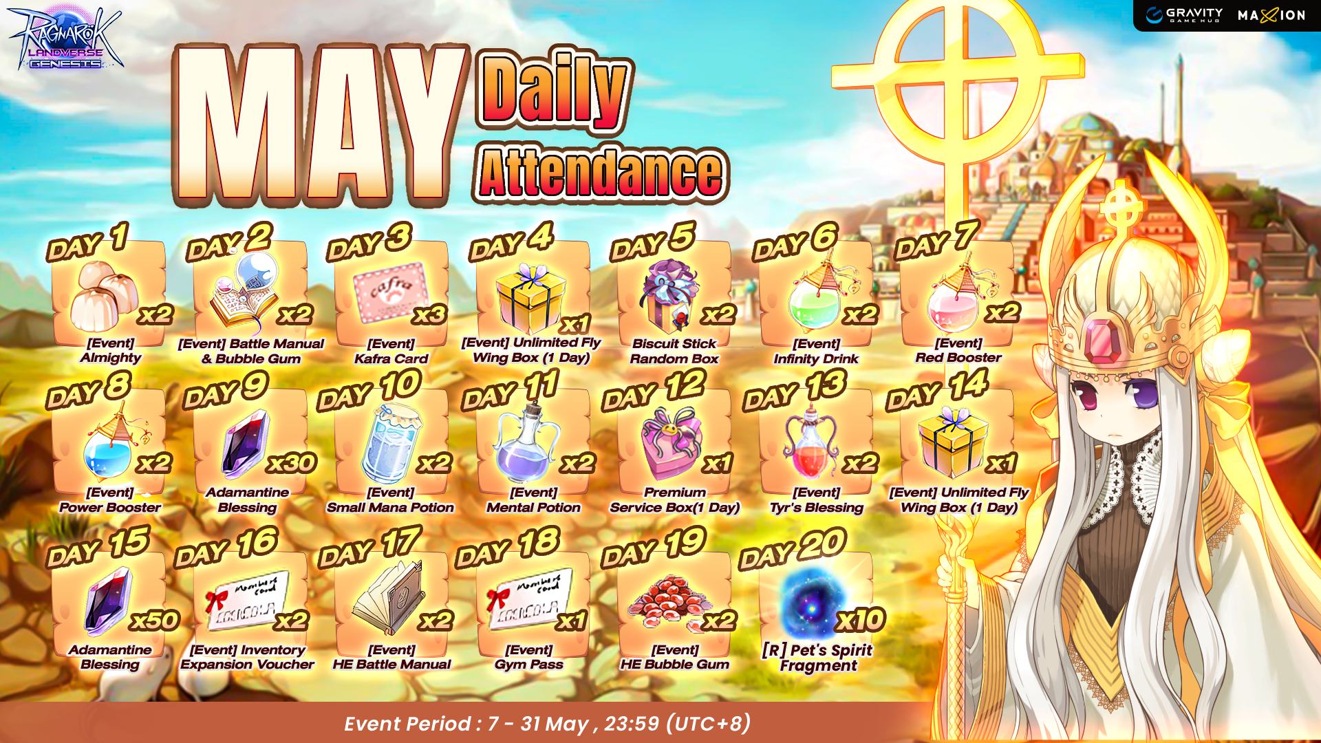Ragnarok Landverse Genesis : Daily Attendance May