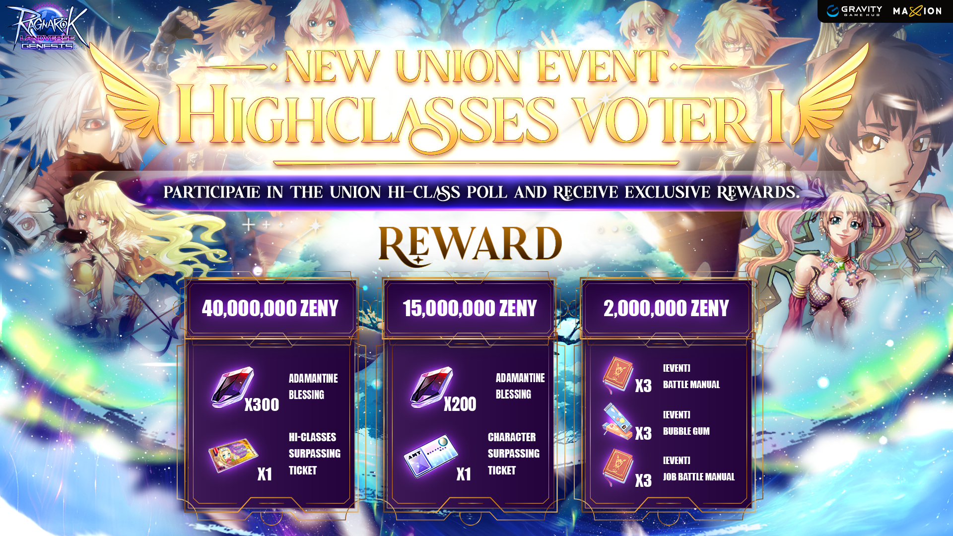 Ragnarok Landverse Genesis :  Union Hi-Classes Voter